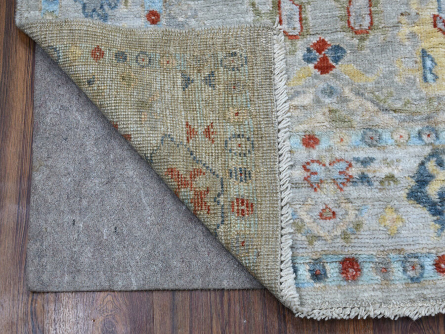 4'x 5'10",Gray, Soft & Vibrant Organic Wool, Hand Knotted ,Natural Dye,Oriental Rug - Image 3