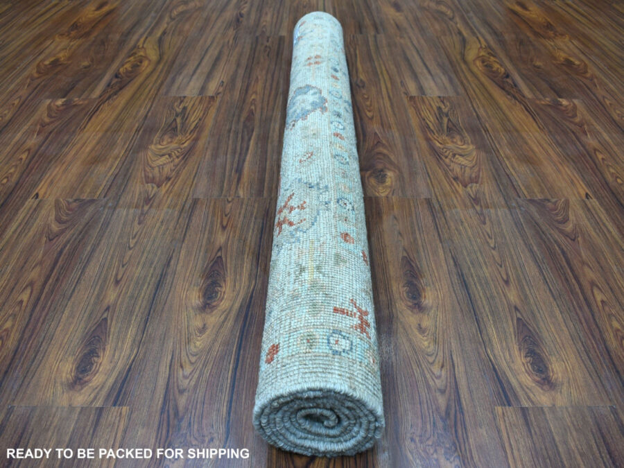 4'x 5'10",Gray, Soft & Vibrant Organic Wool, Hand Knotted ,Natural Dye,Oriental Rug - Image 5