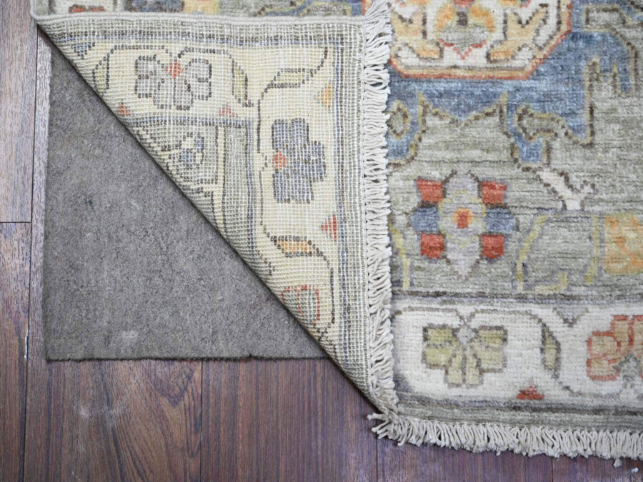 2'7" x 10'3", Hand Knotted, Densely Woven Natural Dyes, Shiny Organic Wool Runner Oriental Rug - Image 3