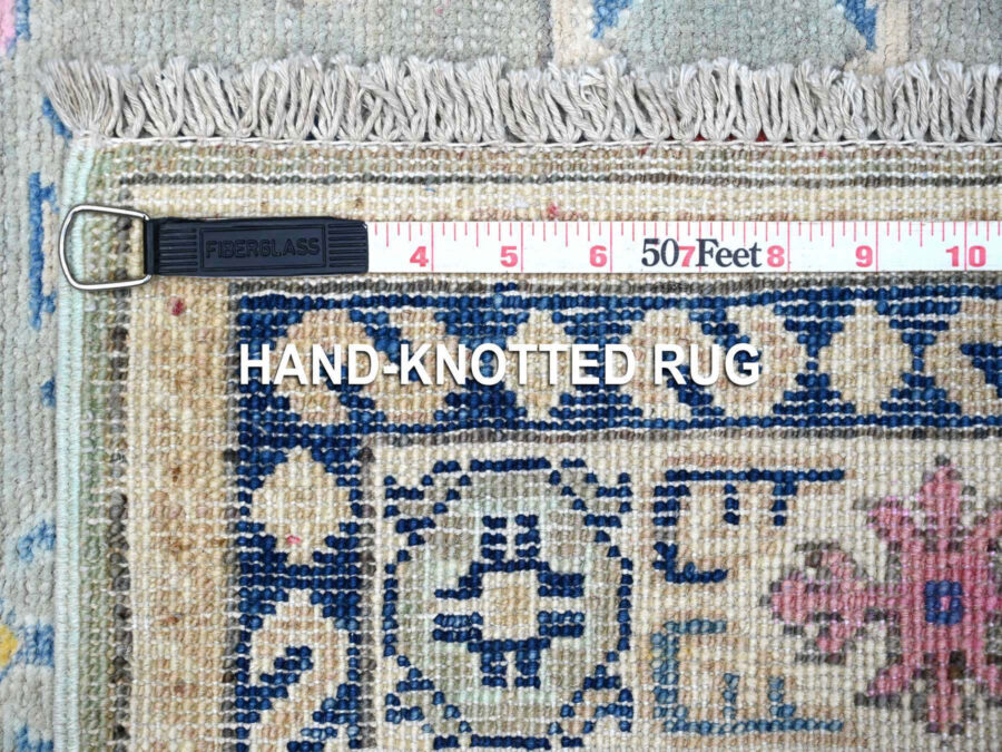 4'11" x 6'7",Harbor Gray, Hand Knotted, Caucasian Design, Oriental Rug - Image 7