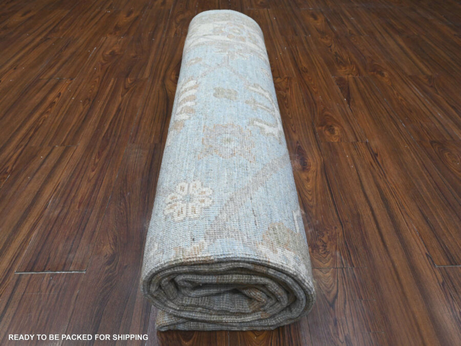 8' x 10'5",Alaskan Blue, Hand Knotted, Extra Soft Wool Weft, Oriental Rug - Image 10