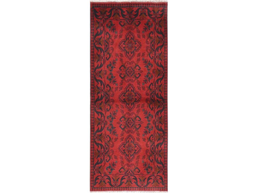 2'8" x 6'5",Geometric Patterns,Organic Soft Wool,Runner Oriental Rug