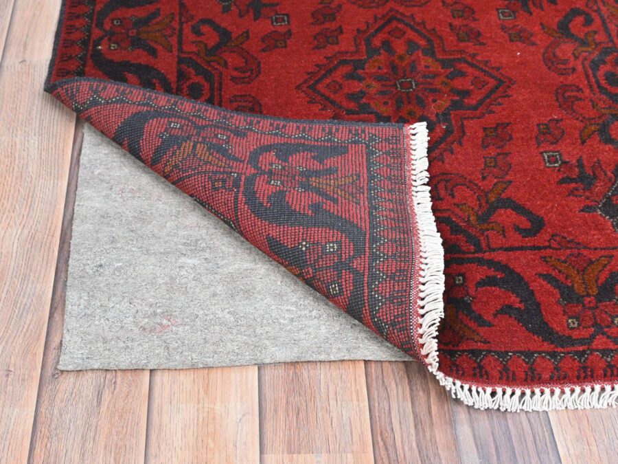 2'8" x 6'5",Geometric Patterns,Organic Soft Wool,Runner Oriental Rug - Image 3