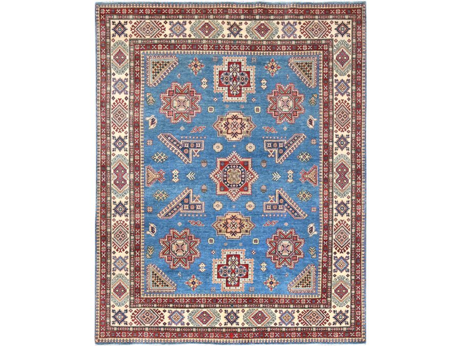 8'x10',Cerulean Blue,Vegetal Dyes,Organic Super Soft Wool,Hand Knotted Oriental Rug