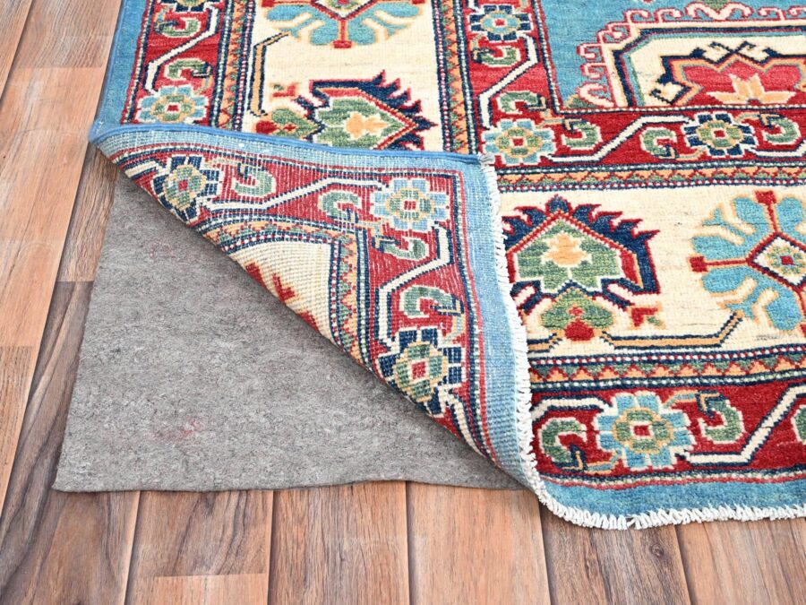 8'x9'8",Vivid Sky Blue,Extra Soft Organic Wool ,Natural Dyes,Hand Knotted Oriental Rug - Image 4