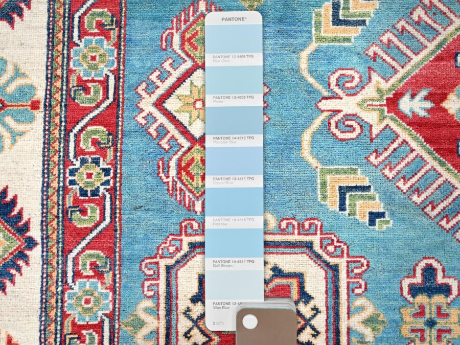 8'x9'8",Vivid Sky Blue,Extra Soft Organic Wool ,Natural Dyes,Hand Knotted Oriental Rug - Image 7