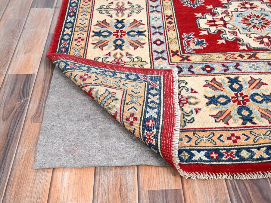 8'2"x10',Goji Berry Red,Velvety And Soft Organic wool,Hand Knotted Oriental Rug - Image 4