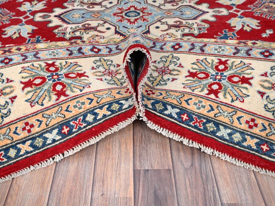 8'2"x10',Goji Berry Red,Velvety And Soft Organic wool,Hand Knotted Oriental Rug - Image 5