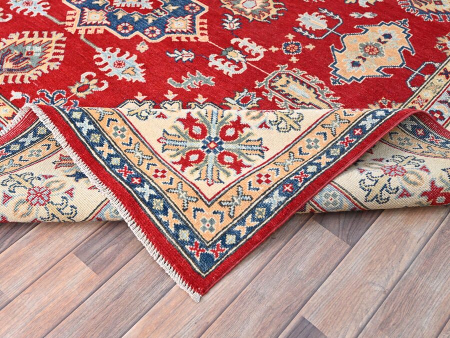 8'2"x10',Goji Berry Red,Velvety And Soft Organic wool,Hand Knotted Oriental Rug - Image 6