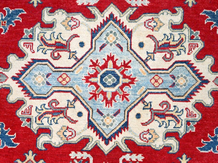 8'2"x10',Goji Berry Red,Velvety And Soft Organic wool,Hand Knotted Oriental Rug - Image 8